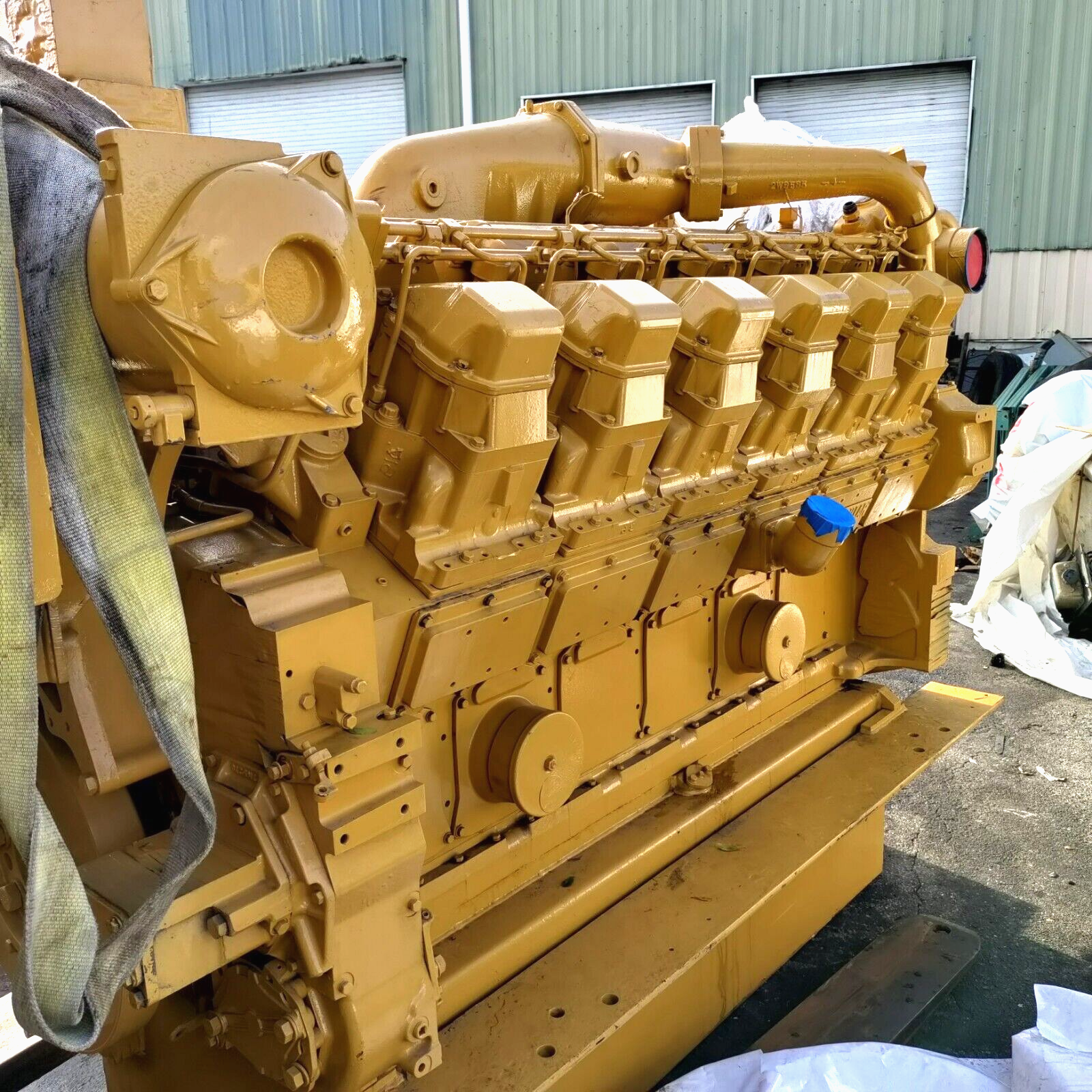 CAT Caterpillar 3512-DITA -900HP -  DIESEL MARINE ENGINE  - RUNNING TAKE-OUT