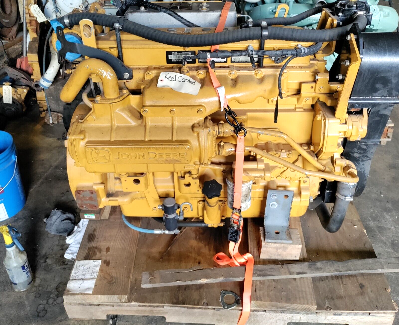 JOHN DEERE DIESEL MARINE ENGINE 6068AFM85 6.8L BOB-TAIL "SOLD AS A CORE / PARTS"
