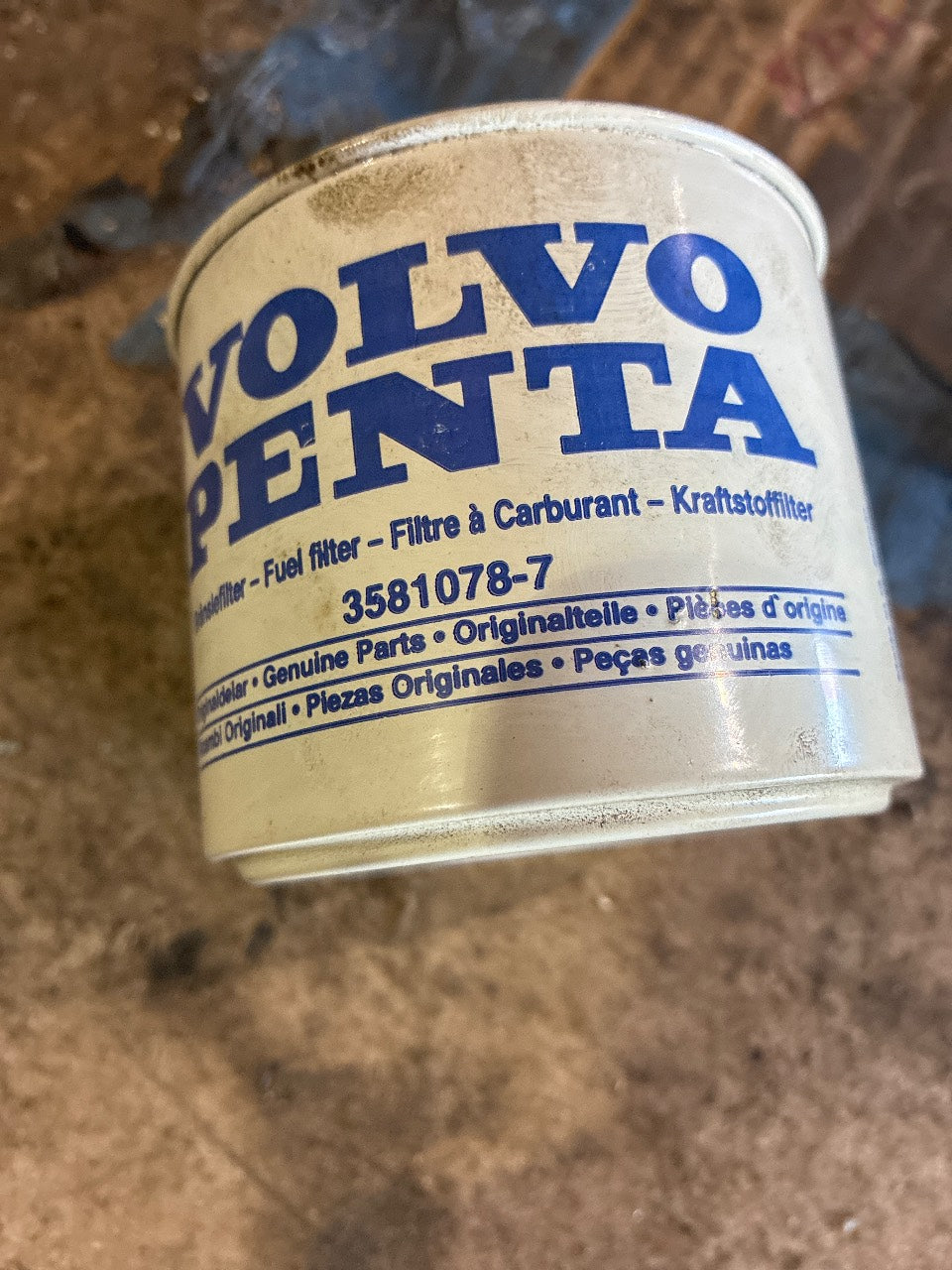 Volvo Penta 3581078-7 Genuine Fuel Filter Insert for D, MD, MS, TAMD, TMD Series - New