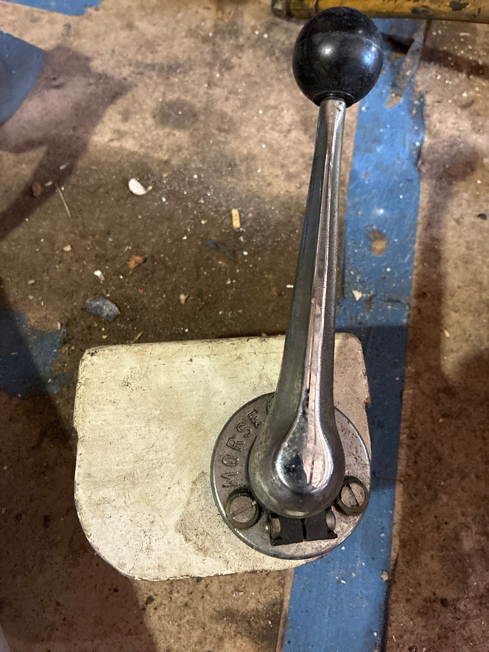 Morse ST Single Lever Engine Control - Chrome Handle with Mounting Bracket - Used
