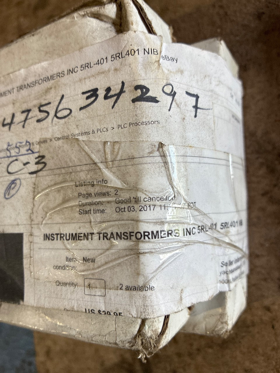 Instrument Transformers Inc. 5RL-401 Current Transformer - New