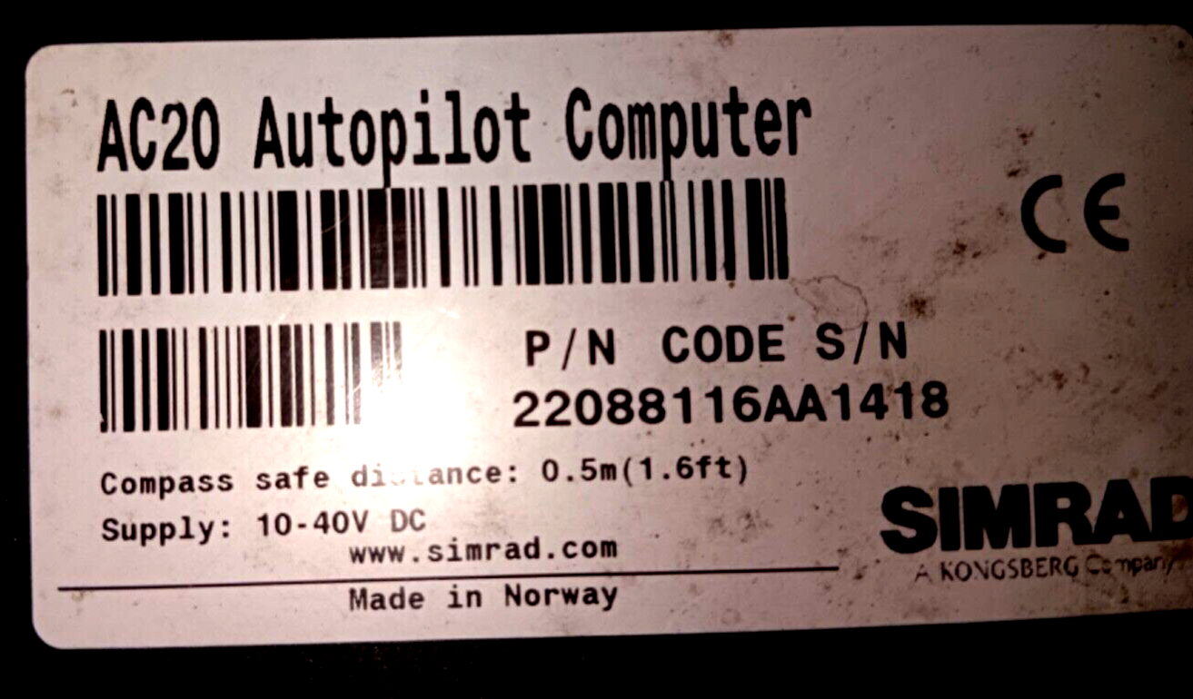 AC20 SIMRAD AUTOPILOT COMPUTER w/ FREE SHIPPING