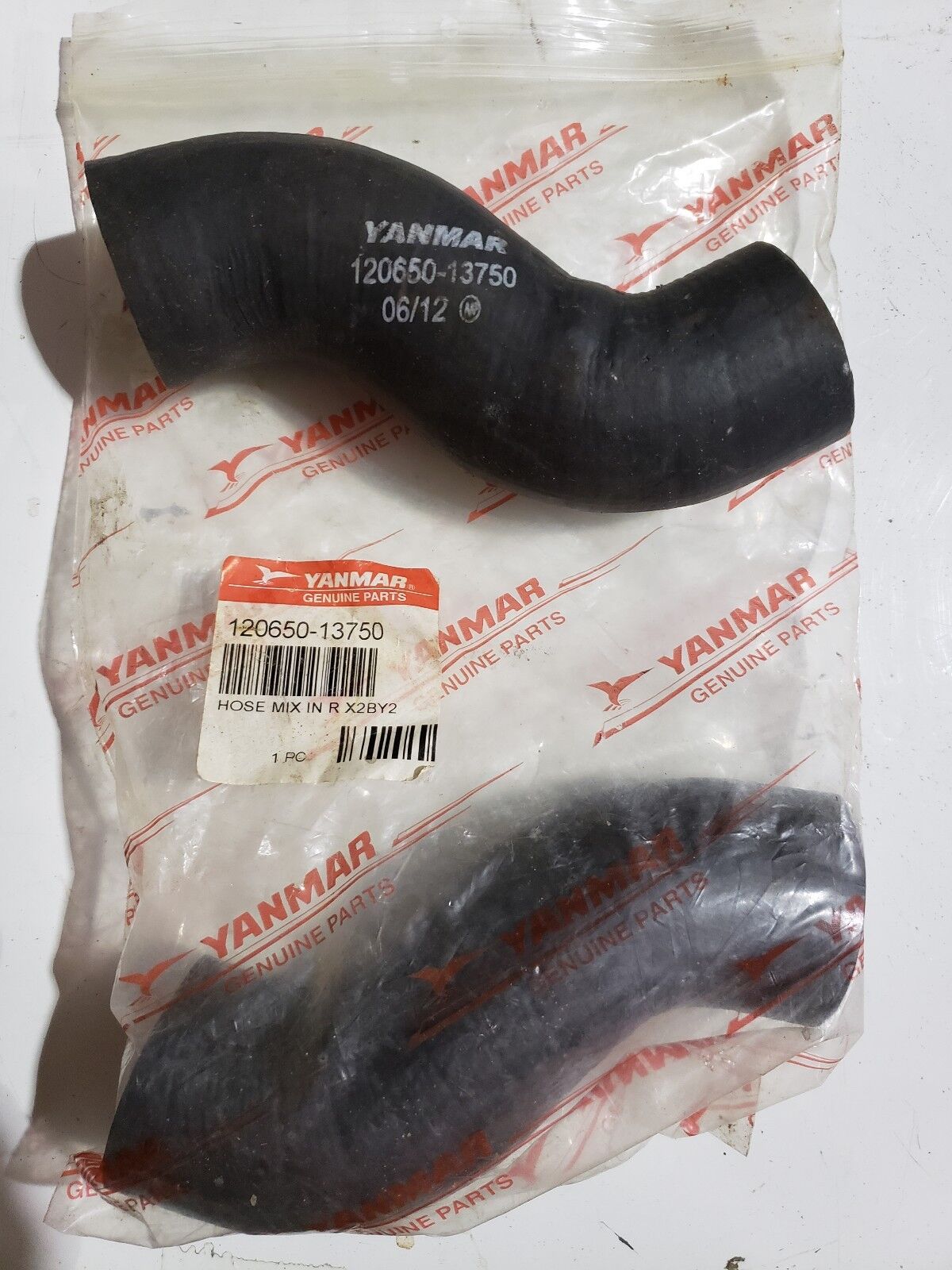 1 YANMAR ORIGINAL OEM # 120650-13750 MIXING HOSE NEW  * SPECIAL *