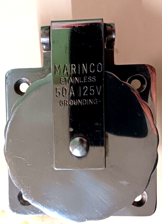 MARINCO MALE STAINLESS SHORE POWER INLET PLUG