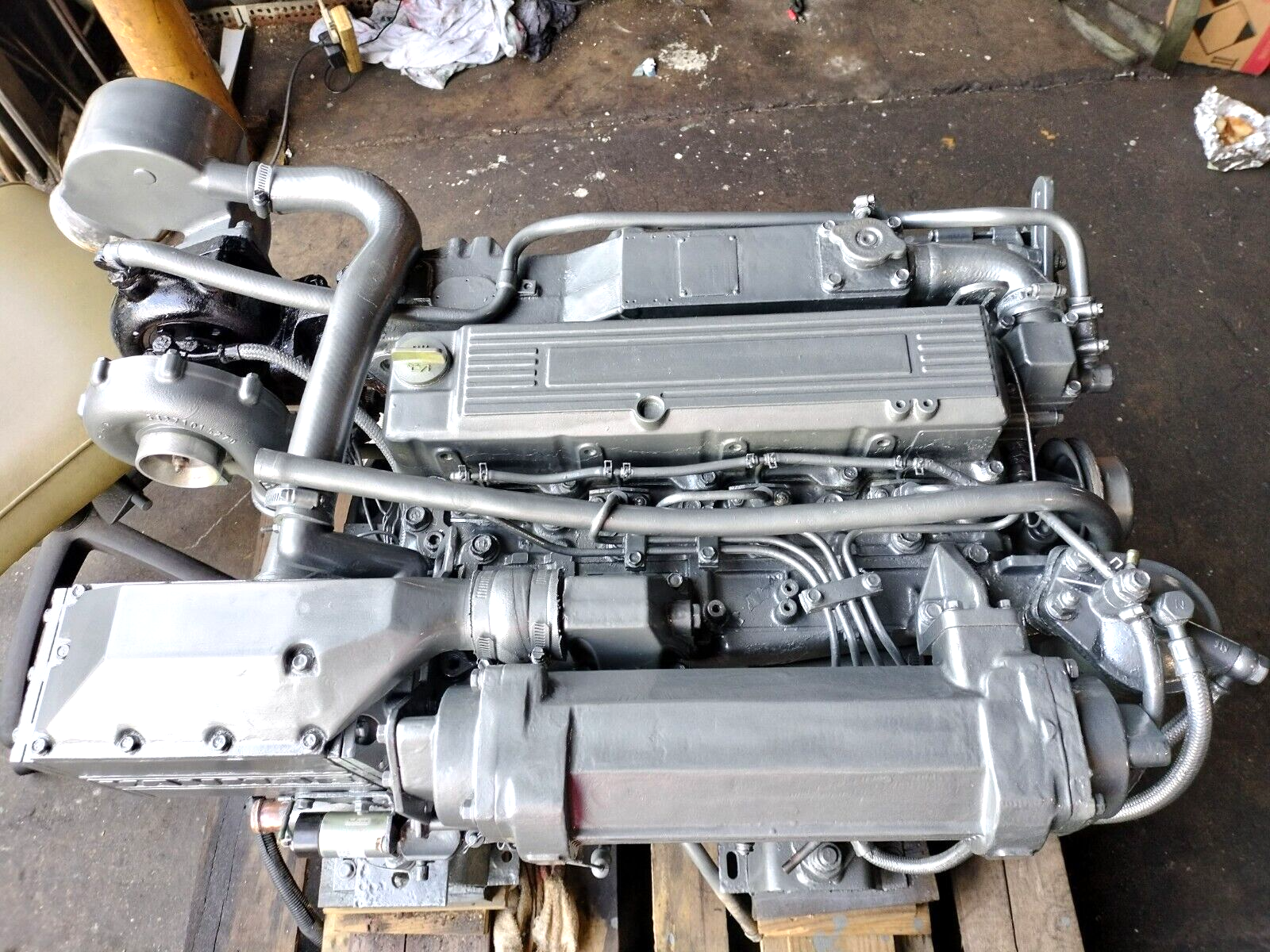 YANMAR 4LH-DTE DIESEL MARINE ENGINE 3.46 L - 140 + HP.  BOBTAIL ENGINE 850 HOURS