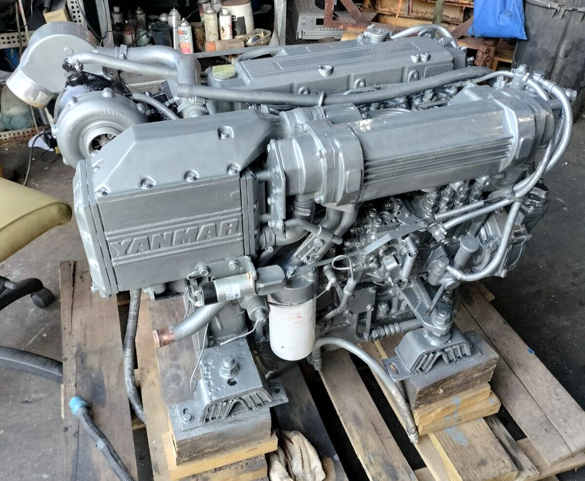 YANMAR 4LH-DTE DIESEL MARINE ENGINE 3.46 L - 170 + HP.  BOBTAIL ENGINE 850 HOURS