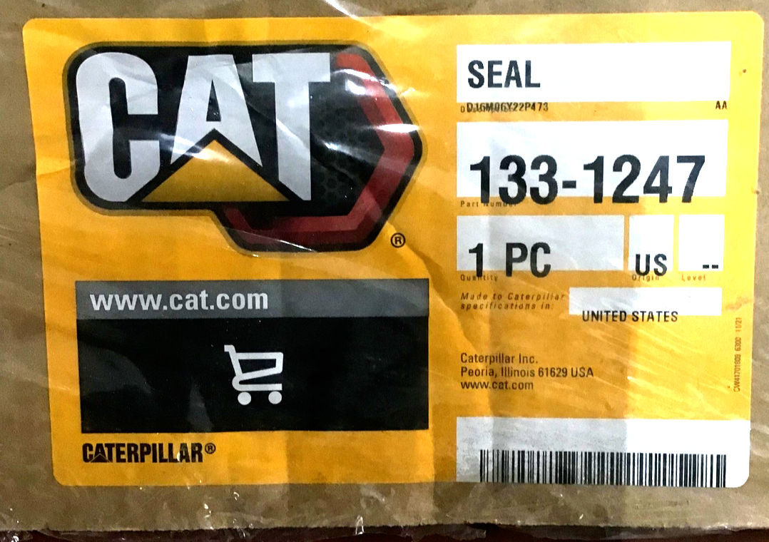 133-1247 VALVE COVER GASKET RUBBER/METAL CATERPILLAR, FREE SHIPPING