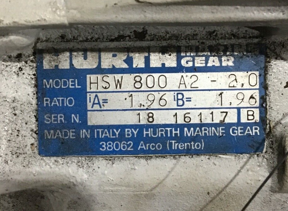 Hurth HSW 800A-2 ZF 80-A Marine Transmission 2.0X1 Ratio