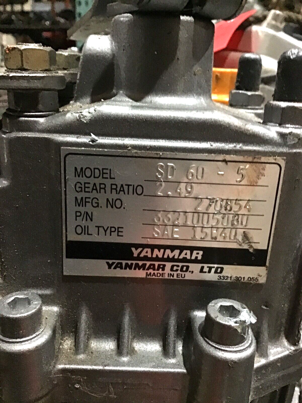 YANMAR SAIL DRIVE SD 60-5 WITH A  2.49 TO  1 RATIO USED