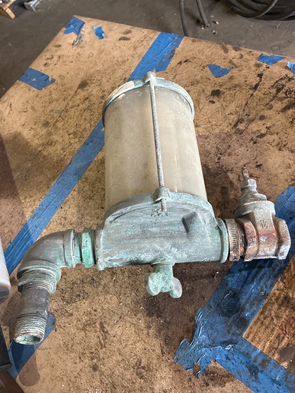 Perko 493 Series Bronze Raw Water Sea Strainer with Glass Bowl - Used