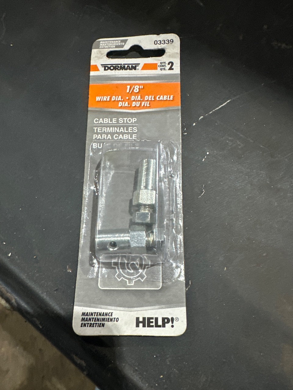 Dorman HELP! 03339 Cable Stop 1/8" Wire Diameter - New (2-Pack)