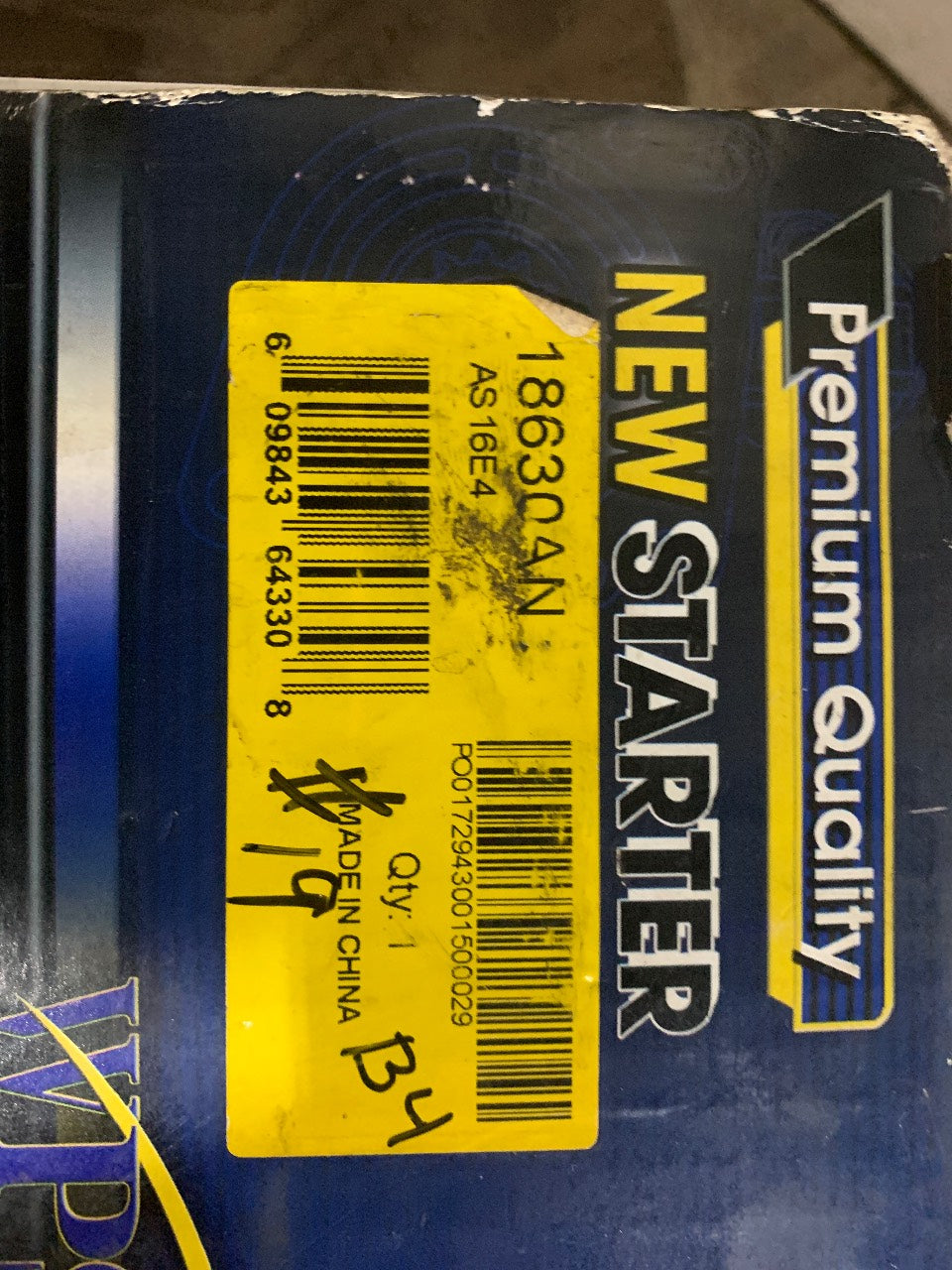 WAI 18630AN 12V Starter Motor - New