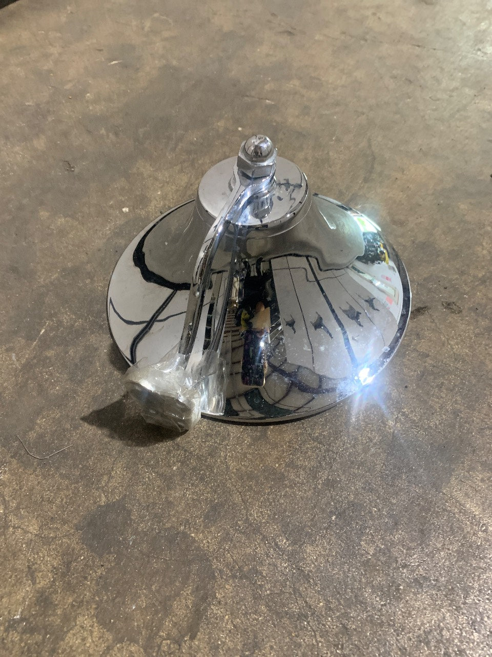 AFI 8" Chrome-Plated Bronze Marine Ship's Bell with Mount - Used