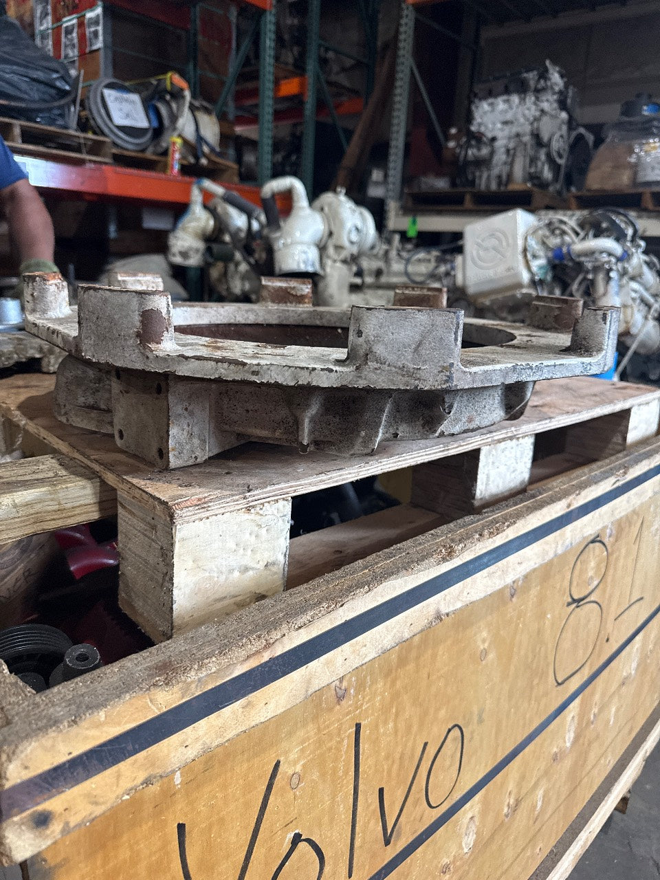 Volvo Penta 8.1 Flywheel Housing / Bellhousing with Integrated Engine Mount Feet - Used