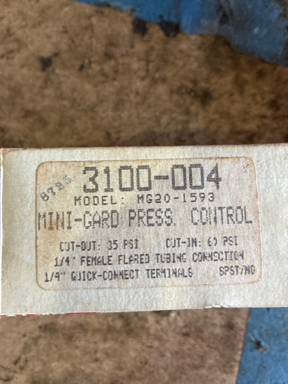 Robertshaw 3100-004 Mini-Gard Pressure Control Switch MG20-1593 35/60 PSI - New