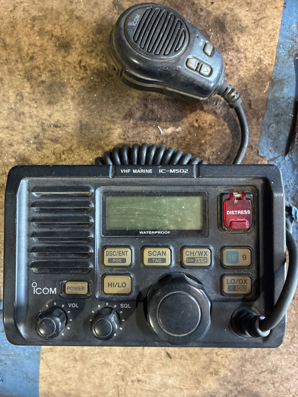 Icom IC-M502 VHF Marine DSC Radio Transceiver with Hand Microphone - Used