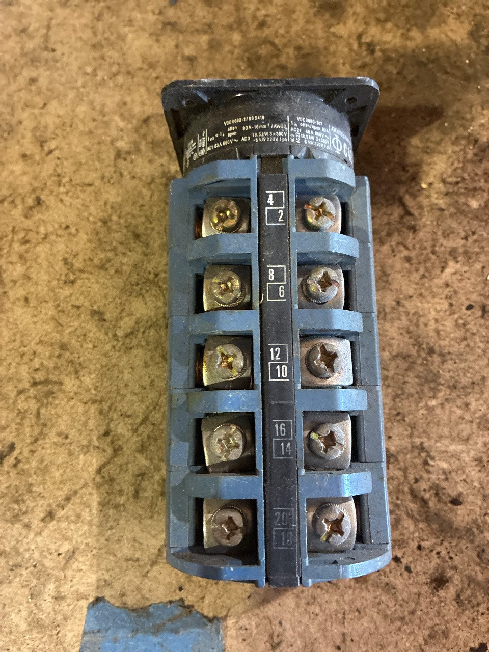 Kraus & Naimer Rotary Cam Switch 63A 600V 5-Deck 10-Pole - Used