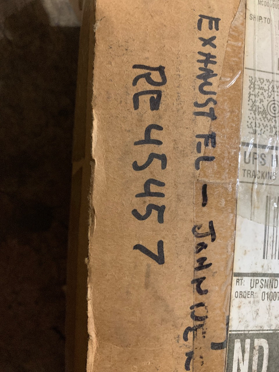John Deere RE45457 Marine Wet Exhaust Elbow with Raw Water Injection - Used