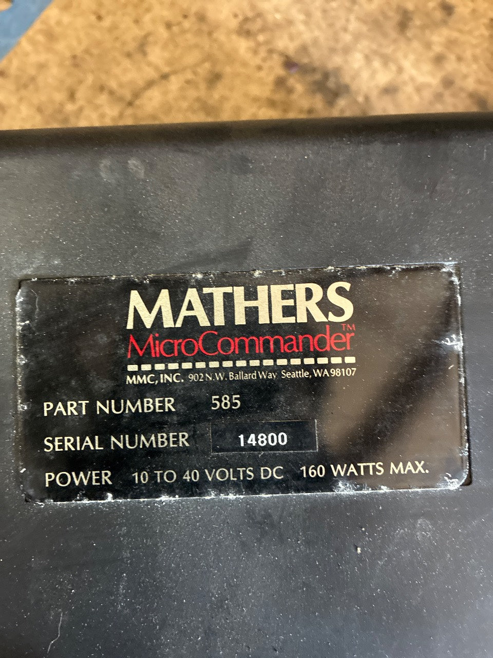 Mathers MicroCommander 585 Electronic Engine & Transmission Control Processor - Used