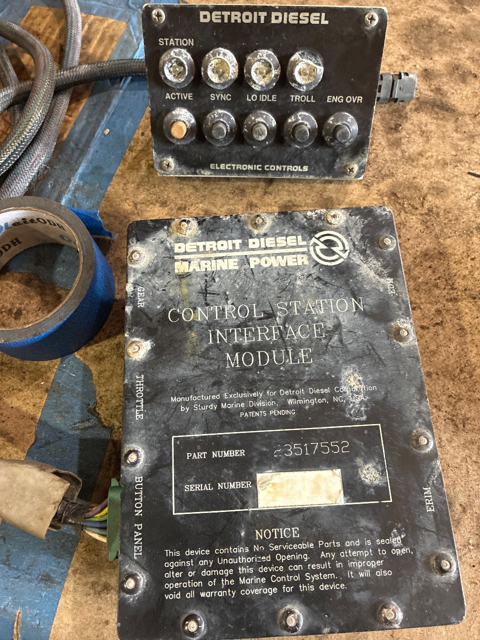 Detroit Diesel 23517552 Control Station Interface Module (CSIM) with Electronic Controls Button Panel - Used