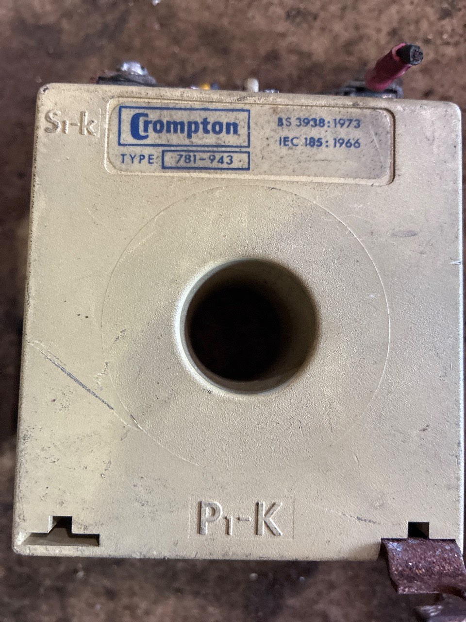 Crompton 781-943 Current Transformer 150/1A for Marine Genset / Switchgear Panel - Used