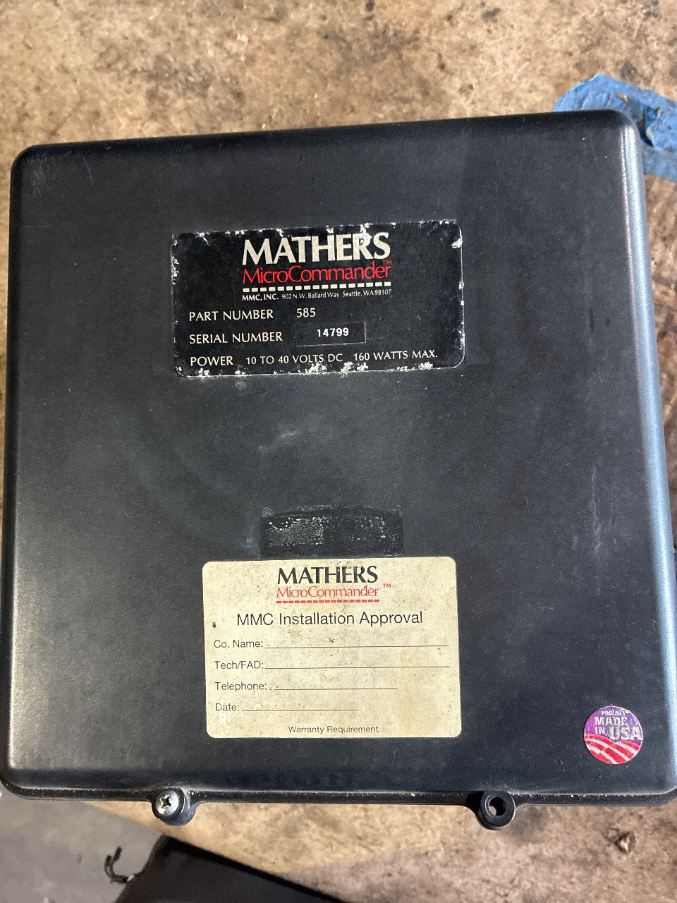 Mathers MicroCommander 585 Electronic Shift & Throttle Actuator - Used
