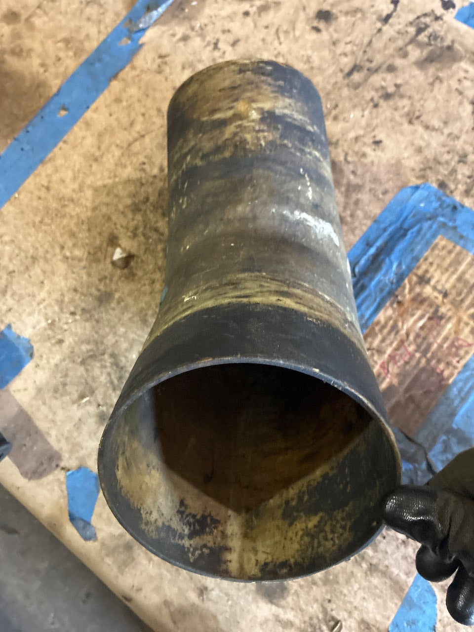 Fiberglass Marine Wet Exhaust Elbow Approx. 4 in. Offset Fitting - Used