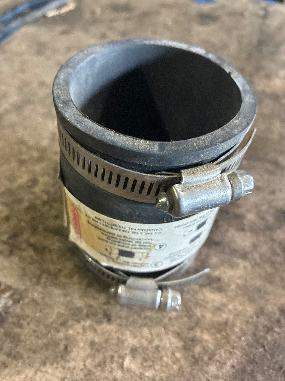 Fernco P1056-22 PlumbQwik 2" x 2" Flexible Drain Coupling with Stainless Clamps - New