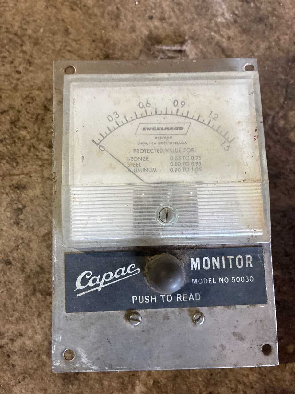 Engelhard Capac Monitor Model 50030 Cathodic Protection Reference Cell Meter - Used