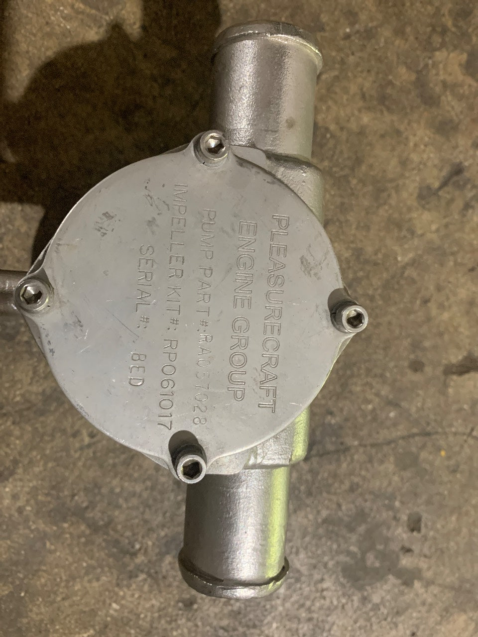 Pleasurecraft RA057028 Crank-Mounted Raw Water Sea Pump for Crusader / PCM 8.1L - Used