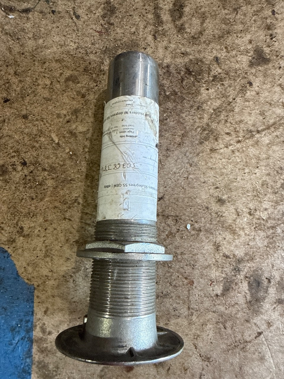 GEM Stainless Steel 90-Degree Flush-Mount Rod Holder - Used