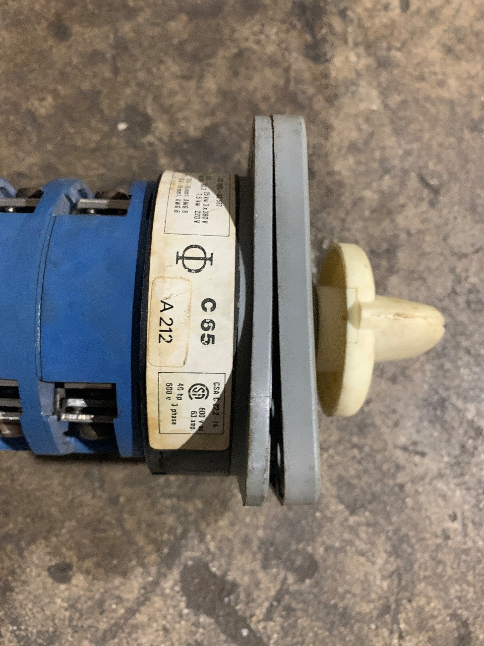 Kraus & Naimer C65 A212 Rotary Cam Switch 63A 600V 3-Phase - Used