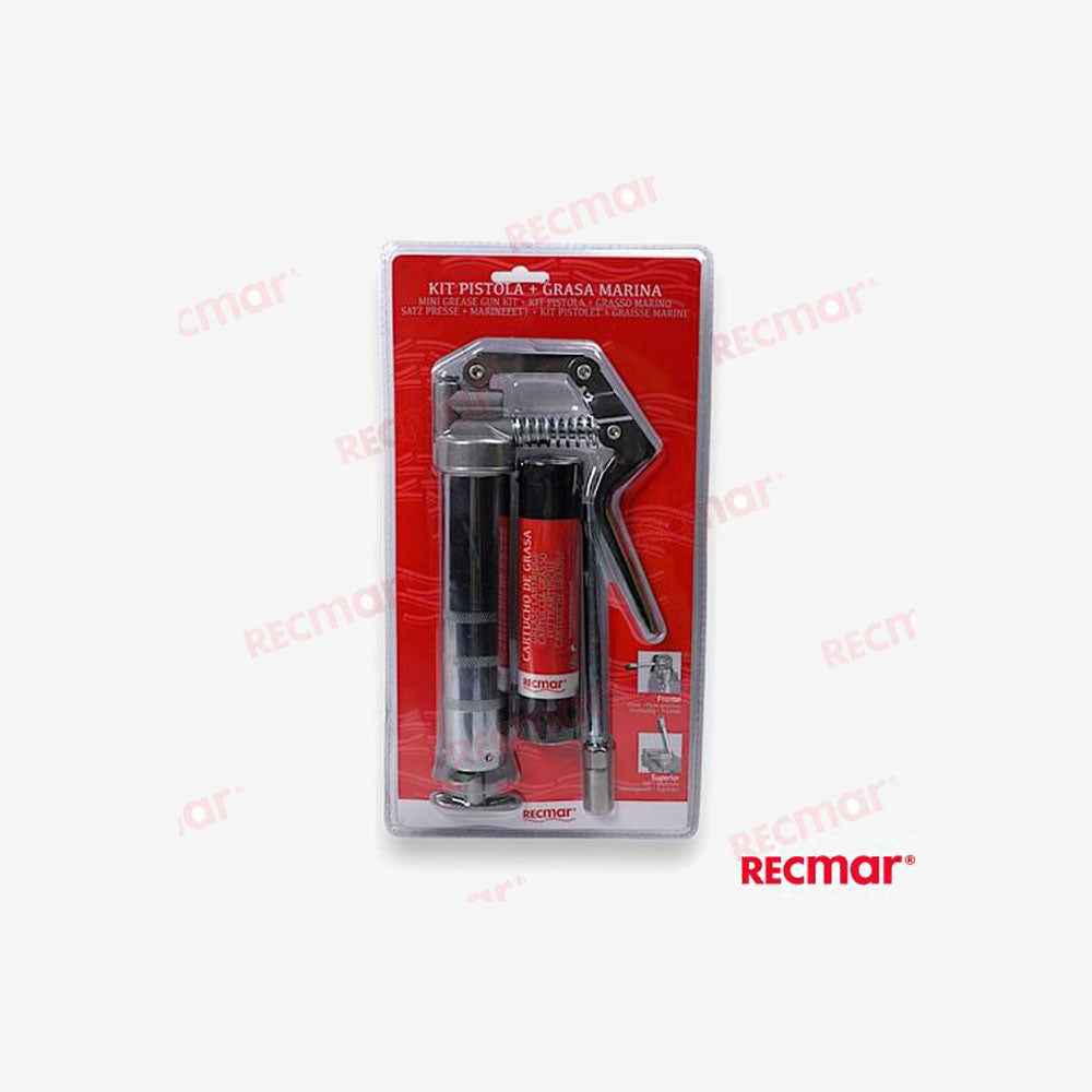 RECT30190 Recmar Mini Grease Gun Kit – Compact Marine Lubrication Tool