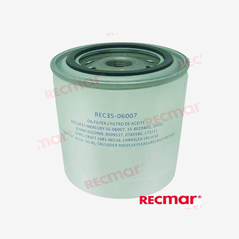 Oil Filter REC35-06007 for Pleasurecraft Mercruiser Volvo Crusader OMC Caterpillar Ford Engines
