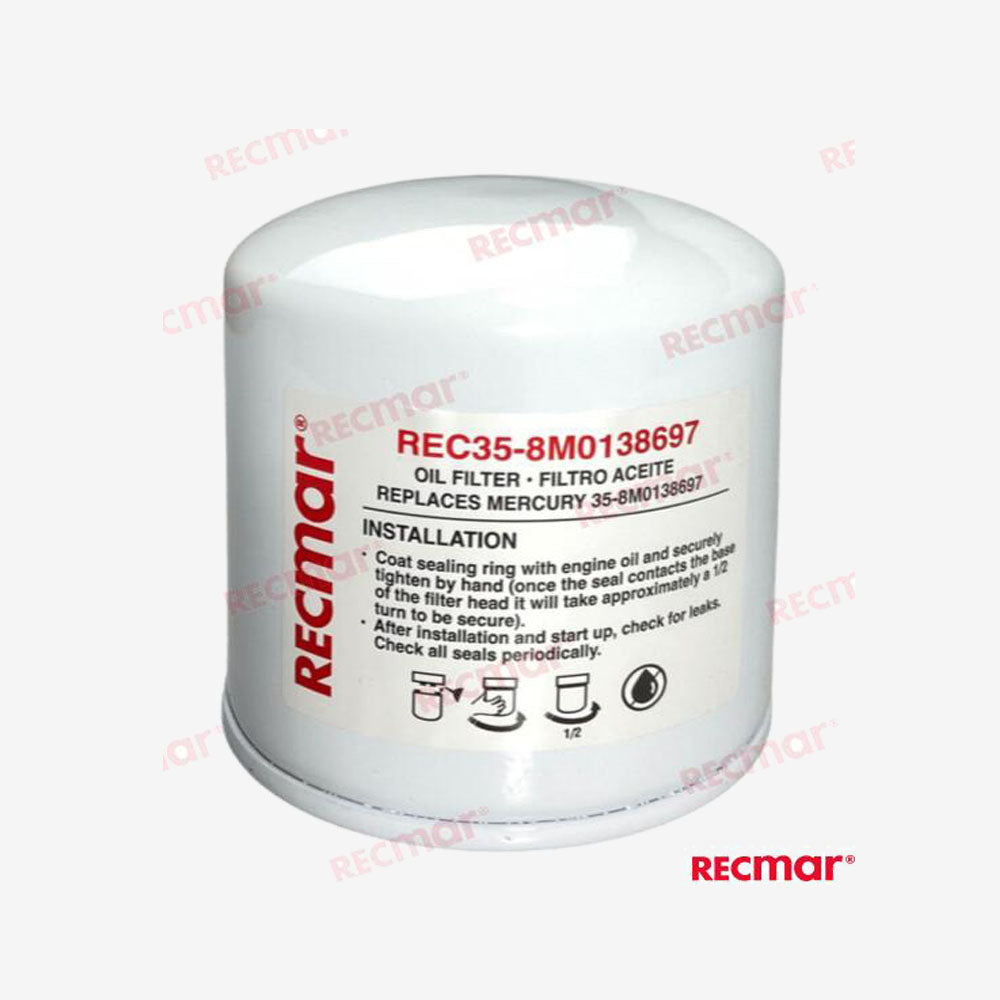 Hydraulic Oil Filter REC35-8M0138697 for Mercruiser Axius Steering & Cummins