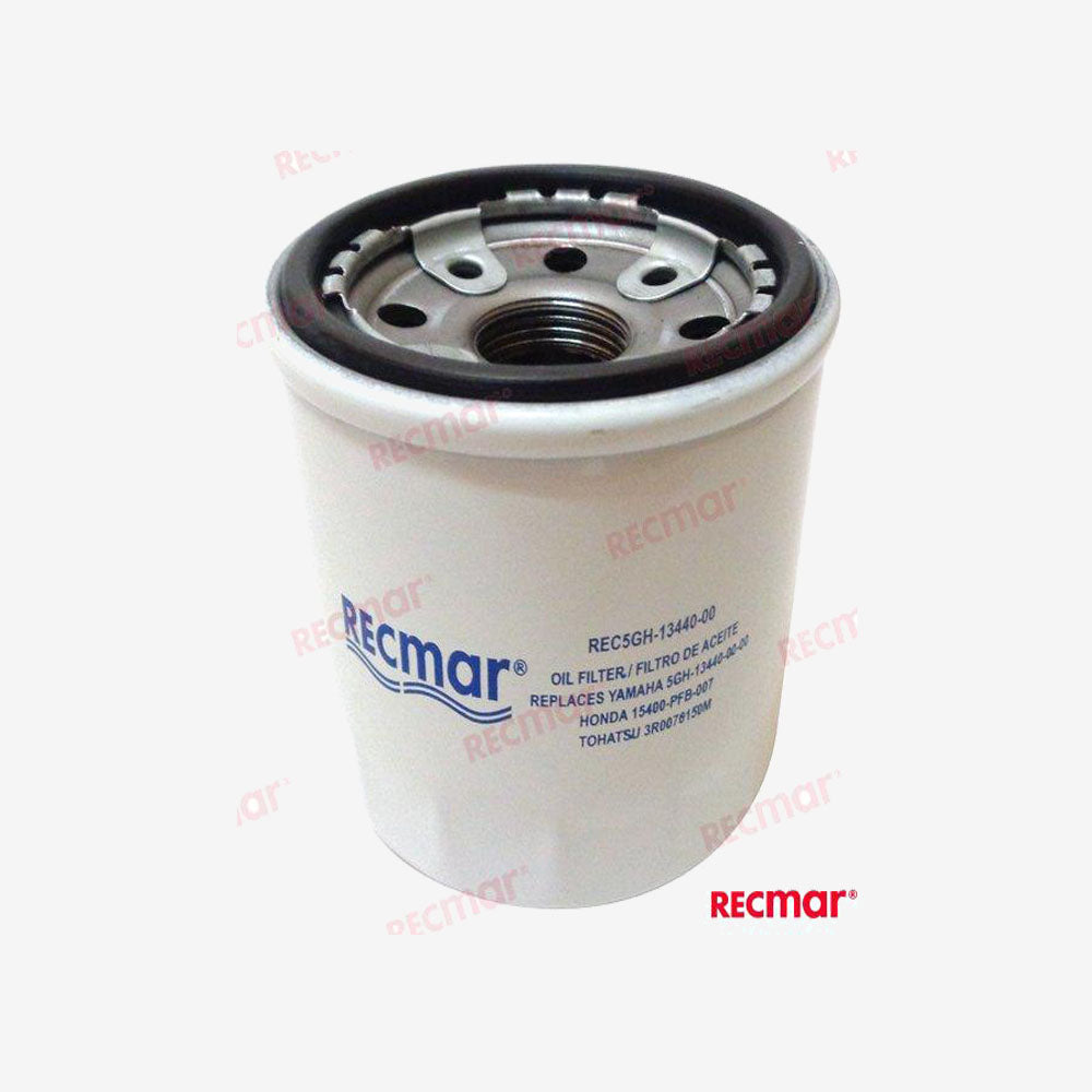 Recmar OIL FILTER REC5GH-13440-00 for Yamaha, Honda, Tohatsu, Selva, Mercruiser