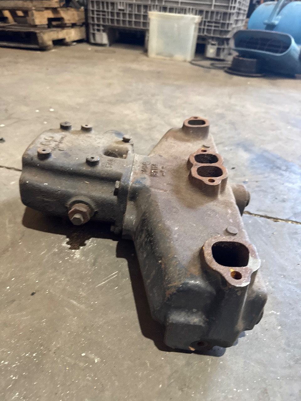 Aqua Power Marine Exhaust Manifold with Riser End Cap for GM V6 4.3L MerCruiser - Used