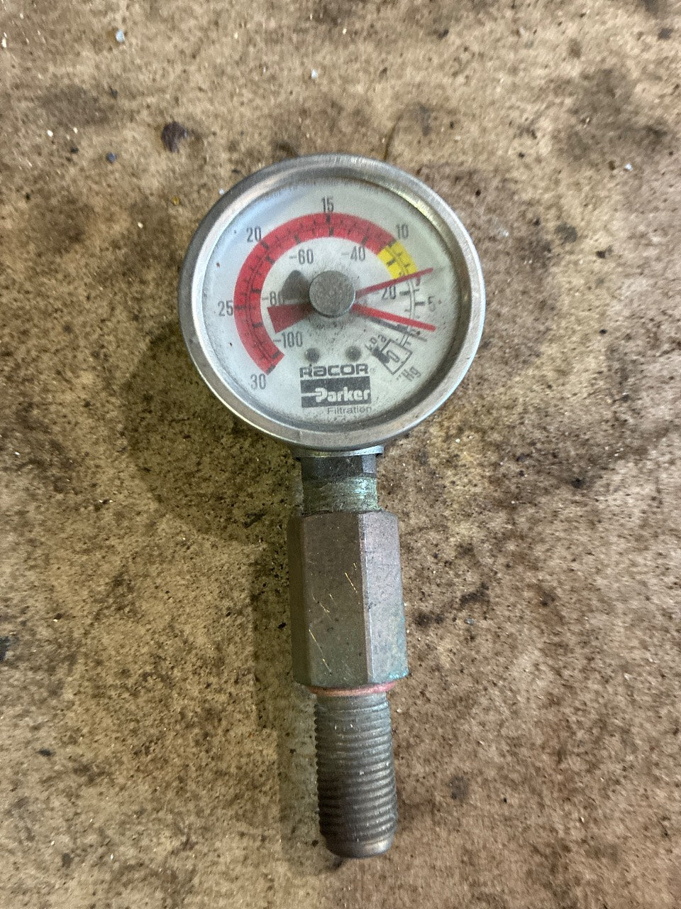Racor RK19669 T-Handle Vacuum Gauge for Turbine Series Fuel Filter / Water Separator - Used