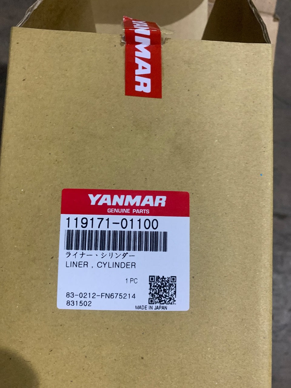 Yanmar 119171-01100 Cylinder Liner - New