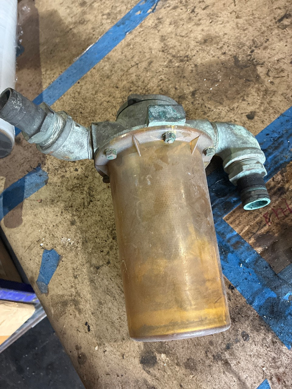 Groco ARG-750 Bronze Raw Water Strainer with Polycarbonate Bowl - Used