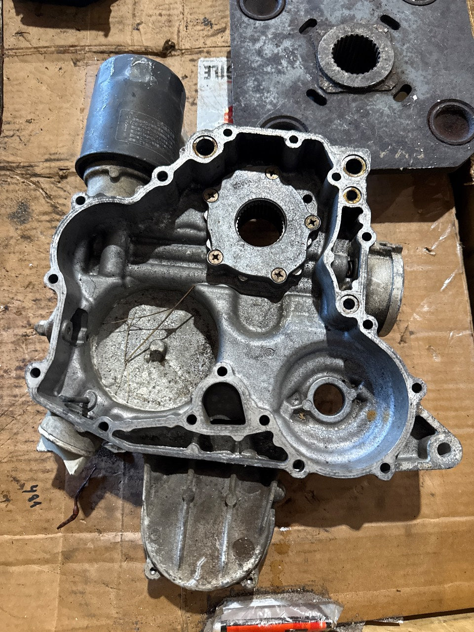 Kubota D905 / D1105 Timing Gear Case Front Cover with Oil Filter Housing - Used
