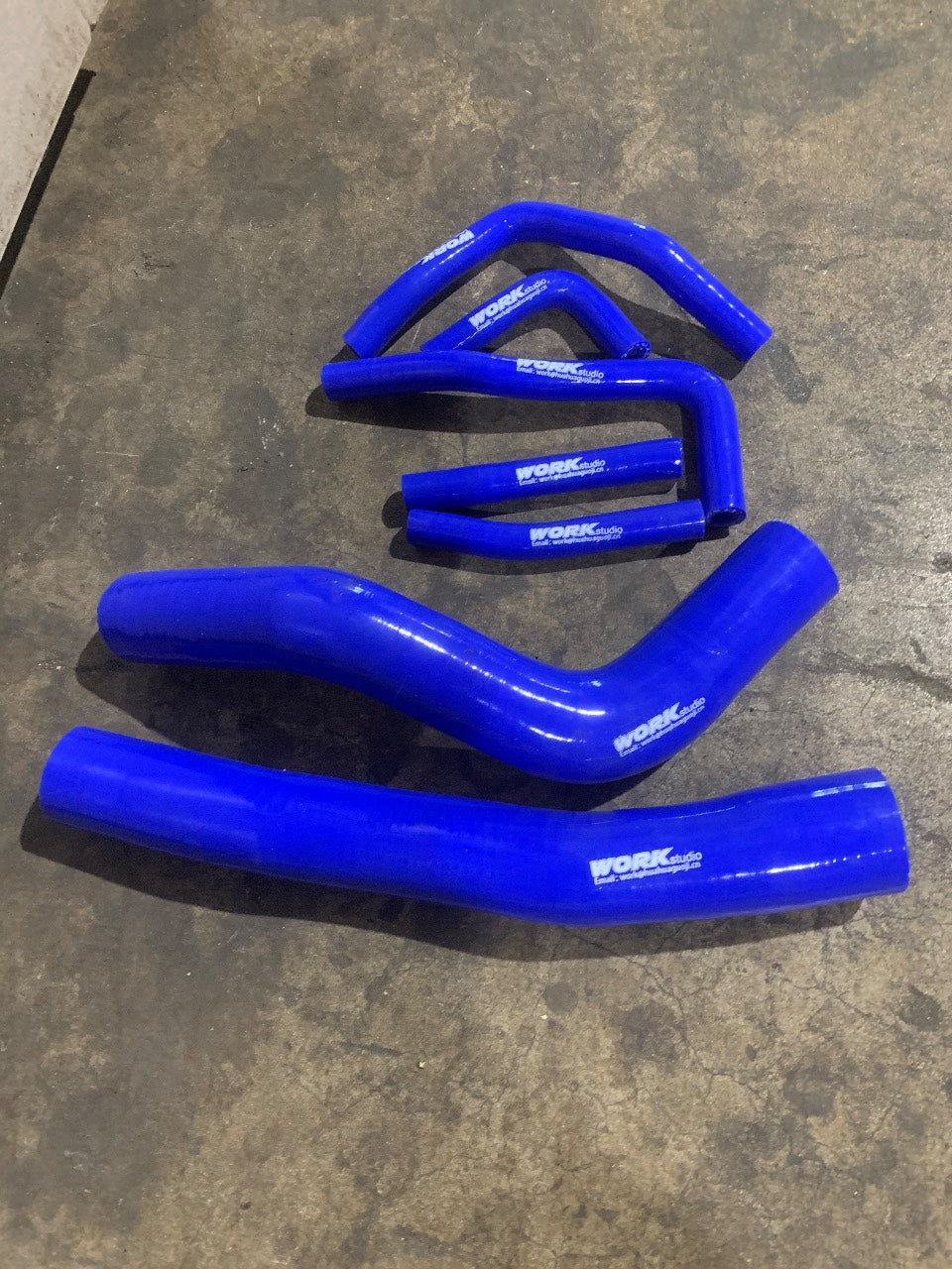 WORK Studio Blue Silicone Radiator Coolant Hose Kit - 6-Piece - New