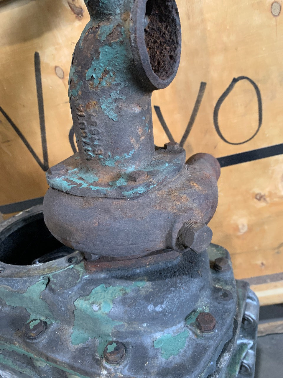 Detroit Diesel 6-71 Roots Blower with Bronze Seawater Elbow - Used Core