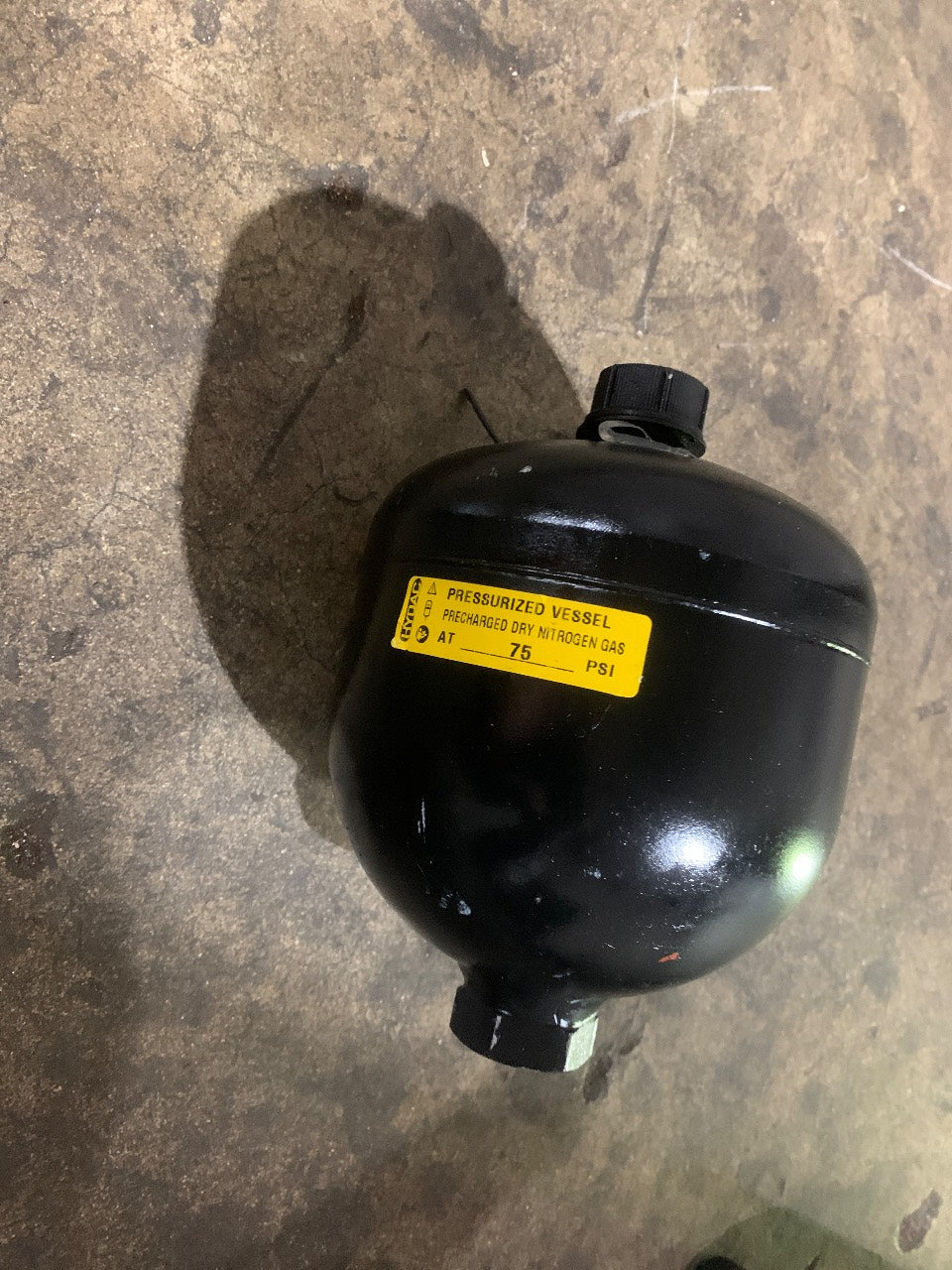 HYDAC Hydraulic Accumulator Pressurized Vessel Precharged 75 PSI Dry Nitrogen - Used