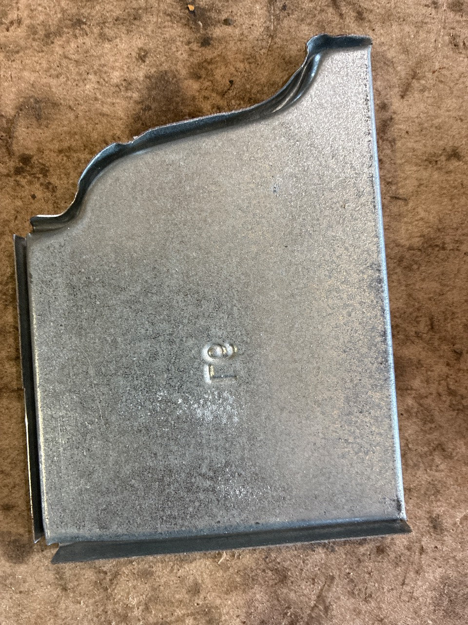 6" K-Style Galvanized Gutter End Cap - Left Hand - Used