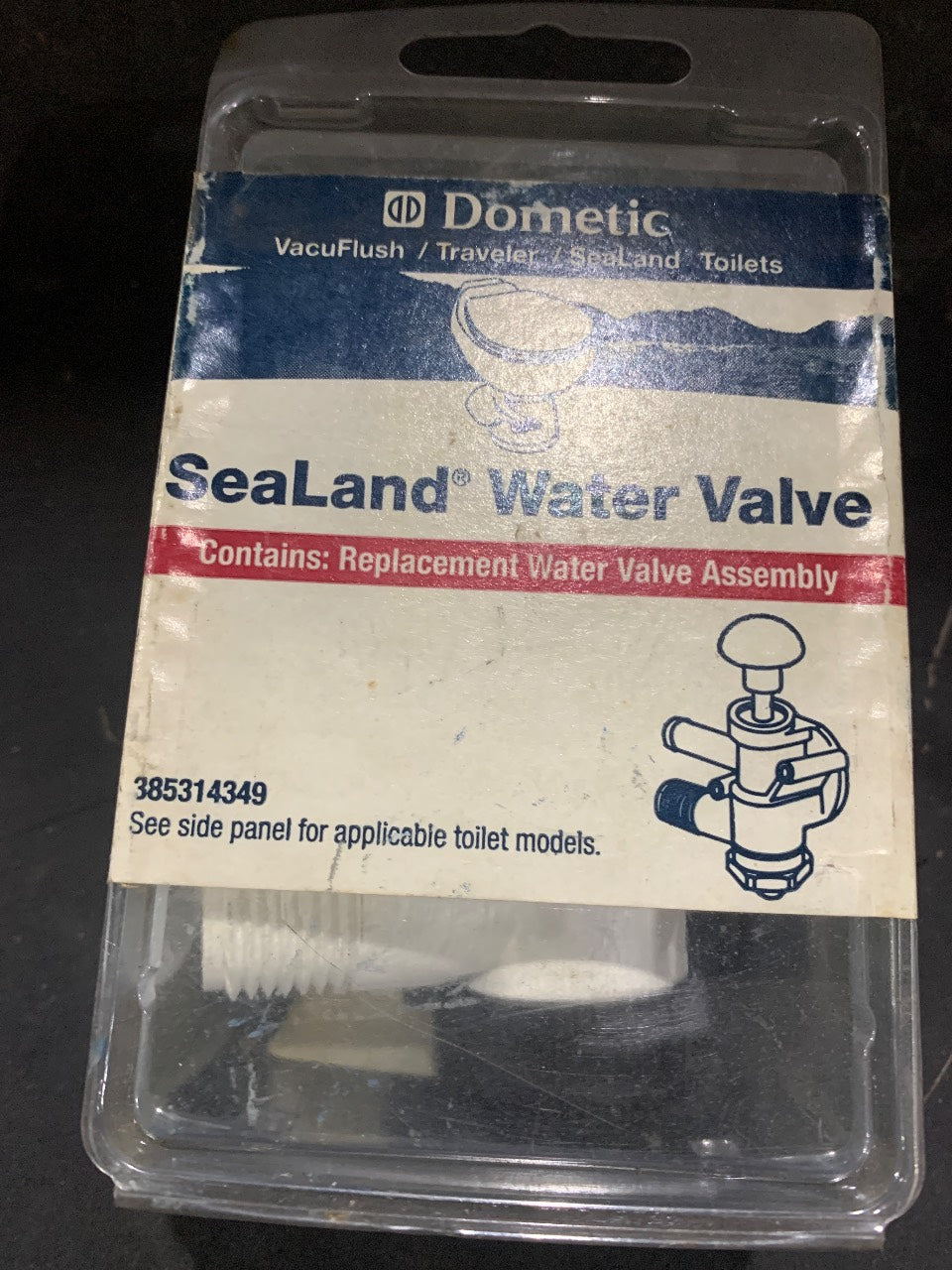 Dometic SeaLand 385314349 Water Valve Kit for VacuFlush / Traveler / SeaLand Marine & RV Toilets - New