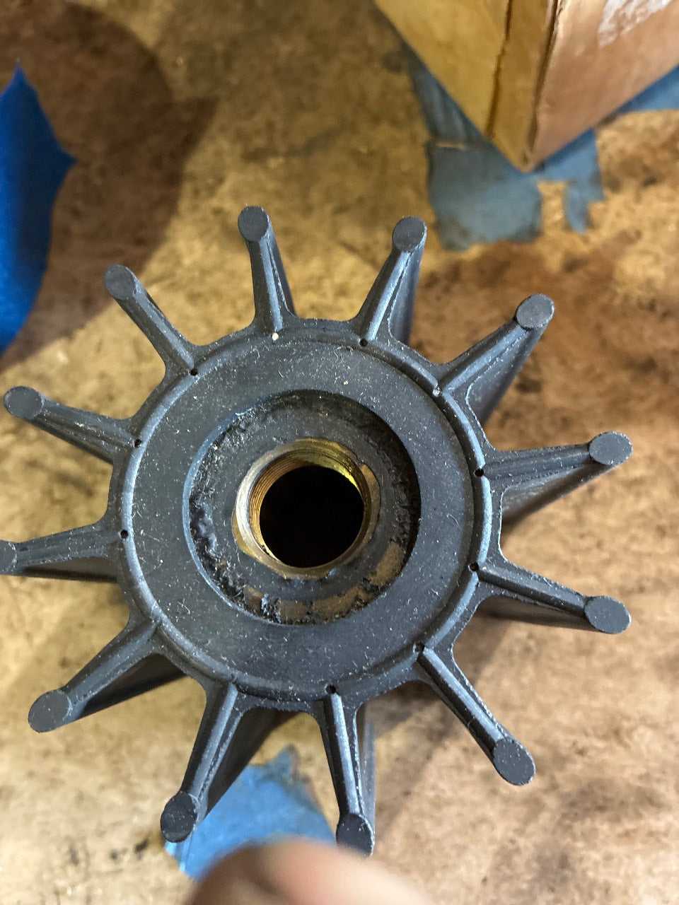 Sherwood Neoprene Raw Water Pump Impeller 12-Blade Splined Brass Insert - New