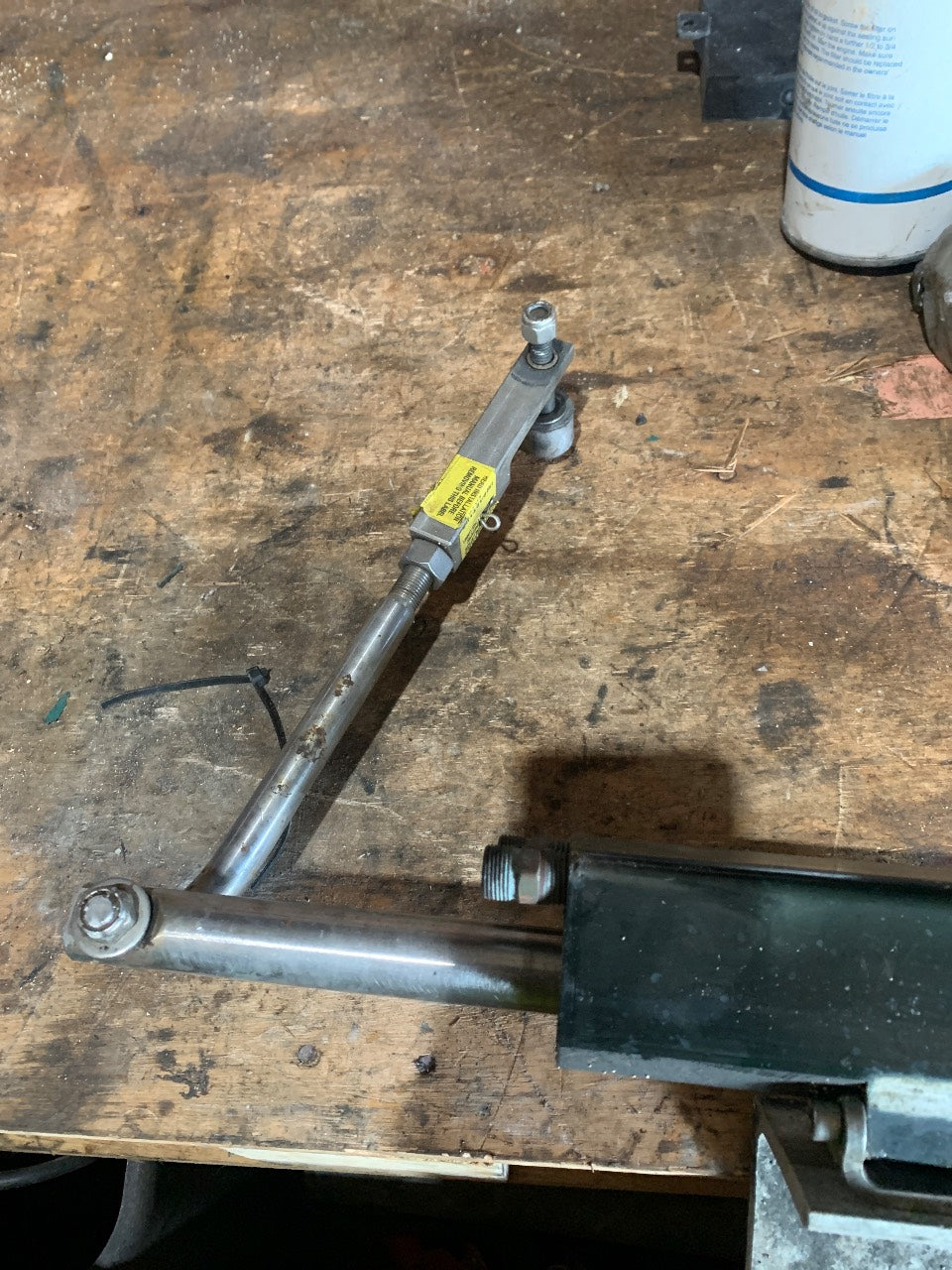 Hynautic Hydraulic Steering Cylinder with Tiller Arm and Mounting Bracket - Used
