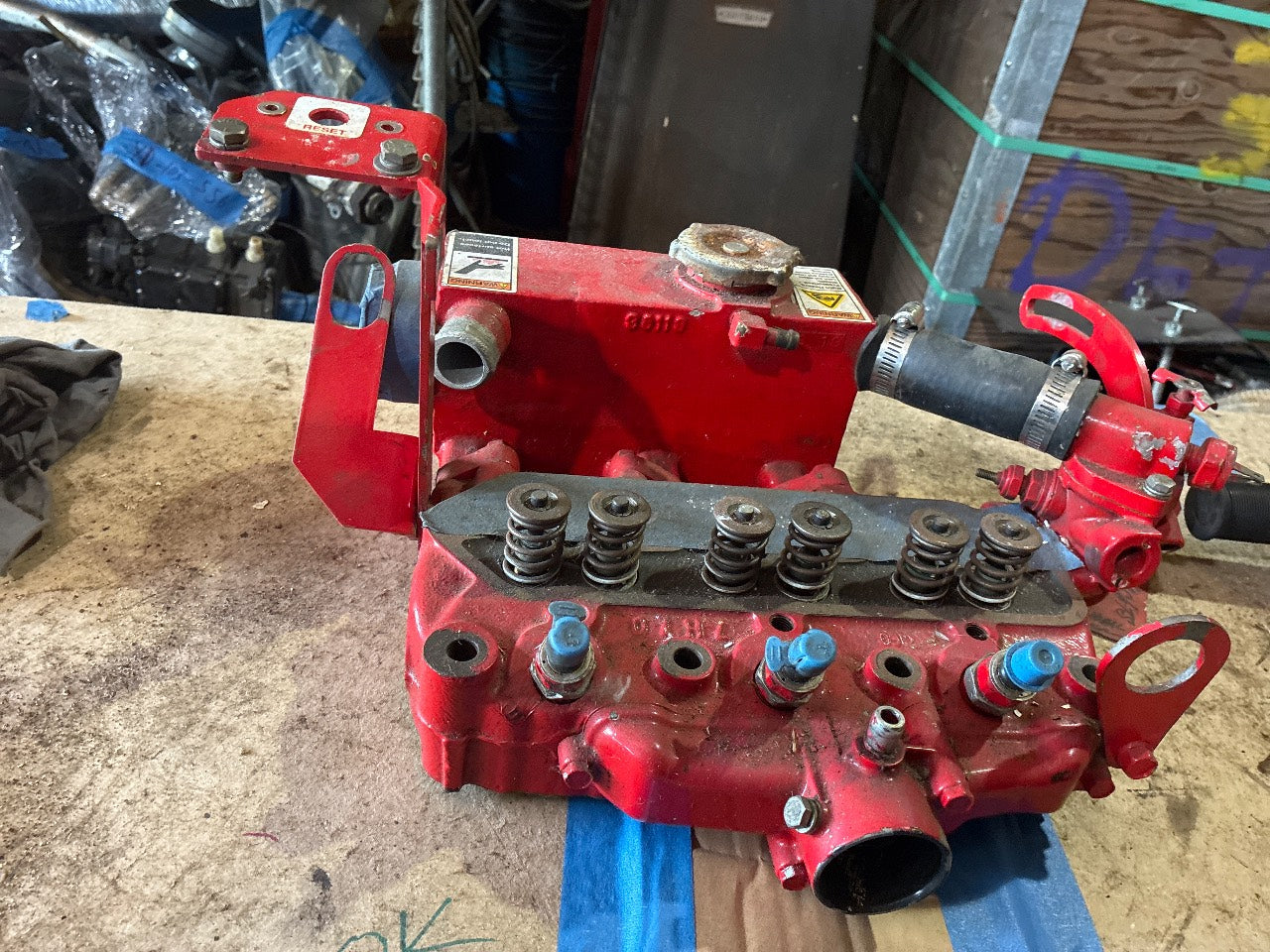 Westerbeke 3-Cylinder Cylinder Head Assembly with Heat Exchanger & Manifold - Used