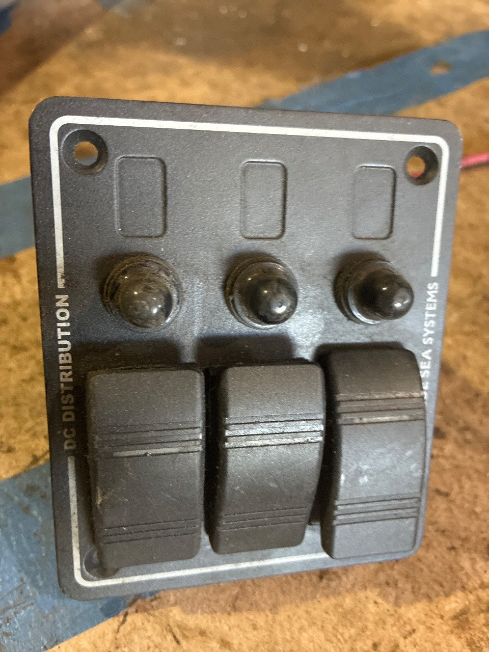 Blue Sea Systems 8374 3-Position Water Resistant DC Distribution Toggle Switch Panel 12/24V - Used